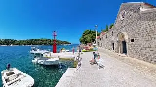 Cavtat Croatia Beach Walk July 2025 filmed on Insta360 X4