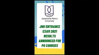 JNU Entrance Exam (JNUEE 2021) Results Announced For PG Courses || #jnuexam #pgcourse #shorts
