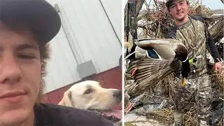Hunter falls through ice on a pond while trying to save dog; He hasn't been seen since
