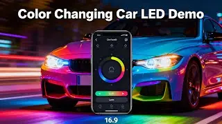 App control led light working- 3 in 1 car led testing- colour changing led for car demo 