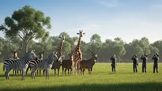 Real Wildlife Animal Group in Open Meadow | Jungle Edge Rescue Team Documentary#wildlife #animals