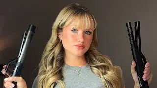 How to curl your hair with a clamp curling iron AND straightener | TUTORIAL