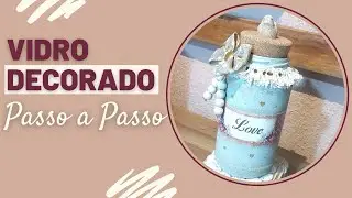 Artesanato Vintage - DIY Pote de Vidro Reciclado Decorado Para Cozinha por Roberta Noia