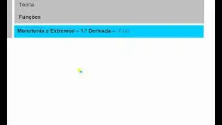 Primeira Derivada 1.ª Derivada  M3a6T