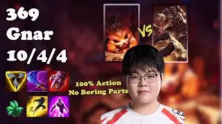 🔥 369 Gnar Top | Korea Grandmaster Solo Queue | Patch 25.08 | League of Legends 🔥
