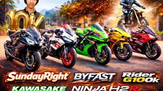 Sunday Right Bike Riding 🔥| My First Bike Vlog 🏍️ | Kawasaki Ninja H2R Ride #kawasakininjah2r#rider✅