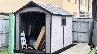 Keter Premier Apex 7.5ft x 11.5ft Shed. Photograph timelapse assembly