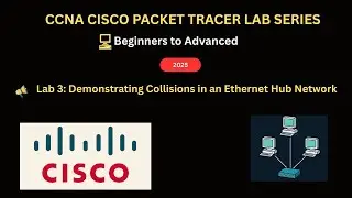 CCNA Lab3: Demonstrating Collisions in Ethernet Hub  Network in Packet Tracer