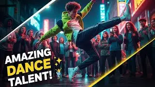 Talented boy is performing his arts and tricks to make audience happy