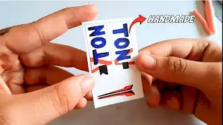HOW TO MAKE MINIATURE CRICKET BAT STICKERS AT HOME🤯 | BY KMTUBE OFFICIAL |#cricket
