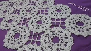 How to Join Lace Motifs together | Cathedral Rose Windows pattern