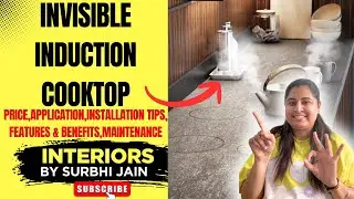 Invisible Induction Cooktop 🔥| Latest Modern Kitchen Technology 2025 | Interiors by surbhi jain