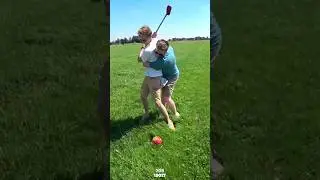 Boerengolf is nog niet zo makkelijk! #spel #friesland #golf #dutch