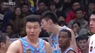 Hamed Haddadi chokes Zhou Qi | China Basketball Fight