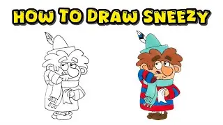 How to Draw Sneezy from The 7D &ndash; Easy Disney Dwarf Drawing Masterclass