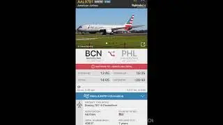 American flight AA9781 is returning to Barcelona due to a technical issue
