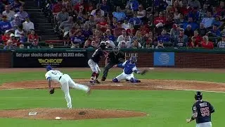 CLE@TEX: Almonte comes home on a wild pitch