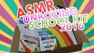 ASMR Unboxing Giotto & Kinder & Ferrero School Kit 2016