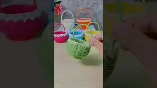 #diy Cestinhas com copo de pl&aacute;stico #criativo #artesanato
