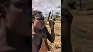 Hadza inflates balloons#hadzabetribe #usa #comedy #funny #india #indonesia #brasil #shorts #2026