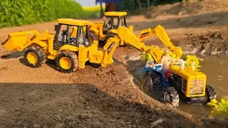 JCB 5cx fully loading river sand Tata 4823 truck | Gadi wala JCB | Toys JCB and truck Cartoon 3dx