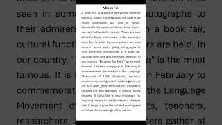 A Book Fair Paragraph || About A Book Fair Paragraph #paragraph #a_book_fair