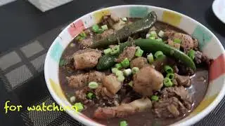 How to cooked chicken/pork dinuguan