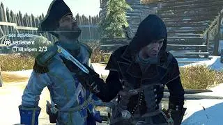 Assassin's Creed Rogue Stealth & Combat Settlement Liberation with Master Shay Dark Assassin Outfit