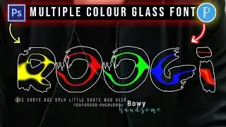 Multiple Colour Glass Font - How to Make Glass Font In Ps Touch -Zarraq Creation