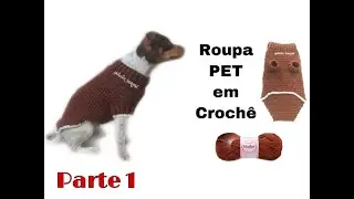 ROUPA PARA PET EM CROCHÊ PARTE 1- Leila Rangel Crochê