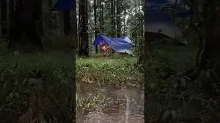 NONSTOP HEAVY RAIN CAMPING‼️ #shorts