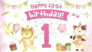 Happy Birthday Song | 1st Birthday Pink Theme