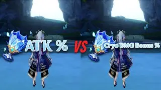 F2P Ayaka ATK % Vs Cryo DMG Bonus % Goblet Genshin Impact