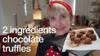 No-Bake 2-Ingredient Chocolate Truffles with Condensed Milk