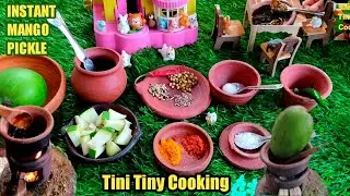 Mango Pickle/Instant Mango Pickle/Without Sunlight/Village Style Mango Pickle Recipe/Tiny Cooking