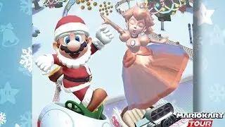 Mario Kart Tour『マリオカートツアー』First Look at Winter Tour with Santa Mario & Pink Gold Peach in 200cc