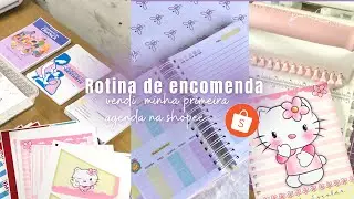 VENDI MINHA PRIMEIRA AGENDA NA SHOPEE | fazendo minha primeira agenda, Rotina início na encadernação