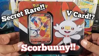 *NEW* Pokemon Scorbunny Tin Sword And Shield Opening!!