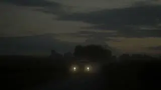Car passing in dark - Copyright Free Videos