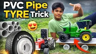 Rc tractor🚜 trolley using wite pvc pipe sheet Big trolley modified video @satyamvines1 #viral #video