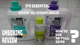 IFB Essential Dishwasher salt,detergent,Rinse aid unboxing How to use/re-fill ? #demo #ifb #dishwash