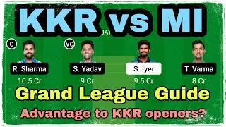 KKR vs MI SECRET TIPS TO WIN GRAND LEAGUE | KOL VS MI DREAM11 PREDICTION TIPS | MI VS KKR DREAM11