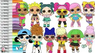 LOL Surprise Color Switch UP Coloring Book Pages Bold BB Super BB Jammin Drag Racer and More