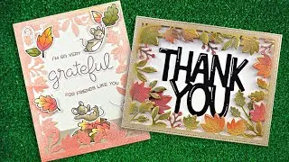 Intro to Fall Leaves Backdrop + 2 cards from start to finish