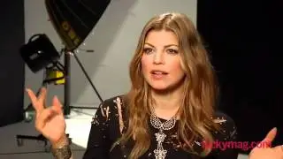 Backstage of Fergie's photoshoot for Lucky Magazine