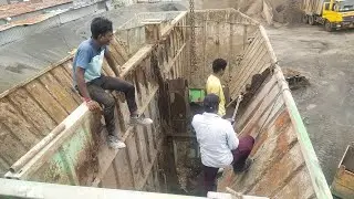 Aggregate Hopper Partation Lare removing work mechanical work