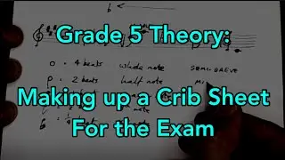 Grade 5 Theory (ABRSM) - Making up a Crib Sheet For the Exam