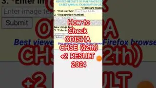Odisha Plus two result 2024 kaise download kare #odishachseresult