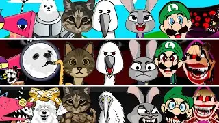 Incredibox Sprunki OC Phase 1 to Phase 3 Judy Hopps (Zootopia), Opium Bird, Zooble (Digital Circus)