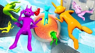 GTA 5 Incredibox Sprunki Team Jumping Ragdolls into Lava - 3 [Funny]
